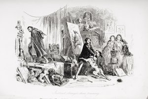 訓練よりも強い本能、チャールズ・ディケンズ（1812-70）による「リトル・ドリット」のイラスト、1857年に初公開 作： Hablot Knight Browne